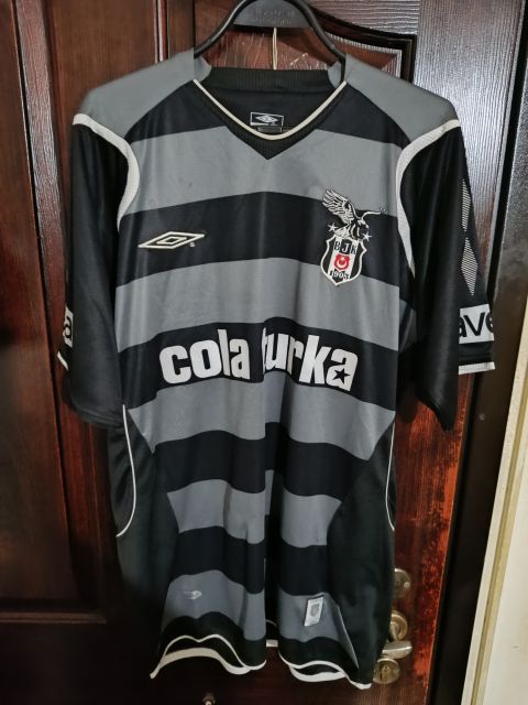 Vintage Beşiktaş Grey/Black Striped Jersey from  at Besiktas Shop # 