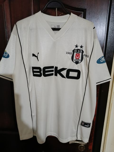 Vintage Beşiktaş 100th Anniversary Zago #30 White Jersey from  at Besiktas Shop # 