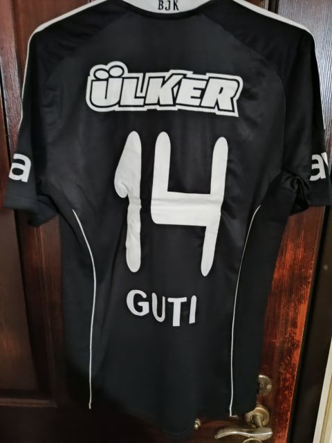 Vintage Beşiktaş Guti #14 Striped Home Jersey from adidas at Besiktas Shop # 