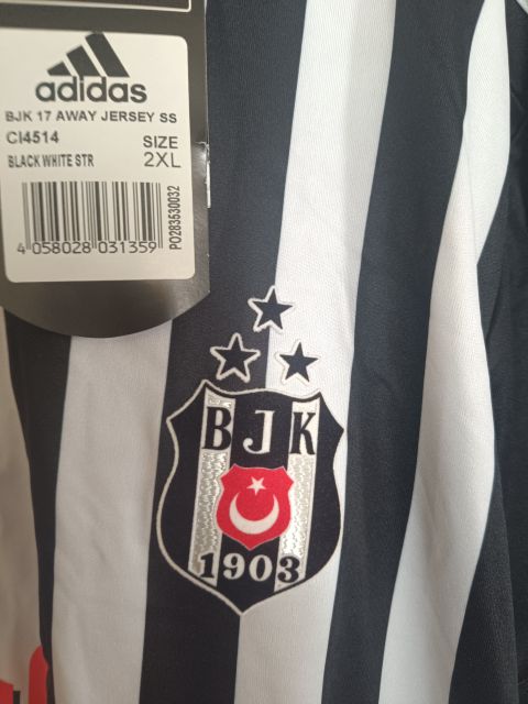 Vintage Beşiktaş 2017/18 Striped Away Jersey from adidas at Besiktas Shop # CI4514