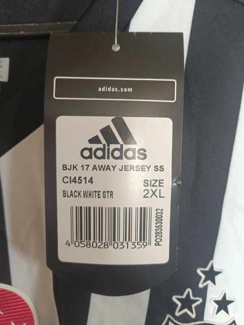 Vintage Beşiktaş 2017/18 Striped Away Jersey from adidas at Besiktas Shop # CI4514