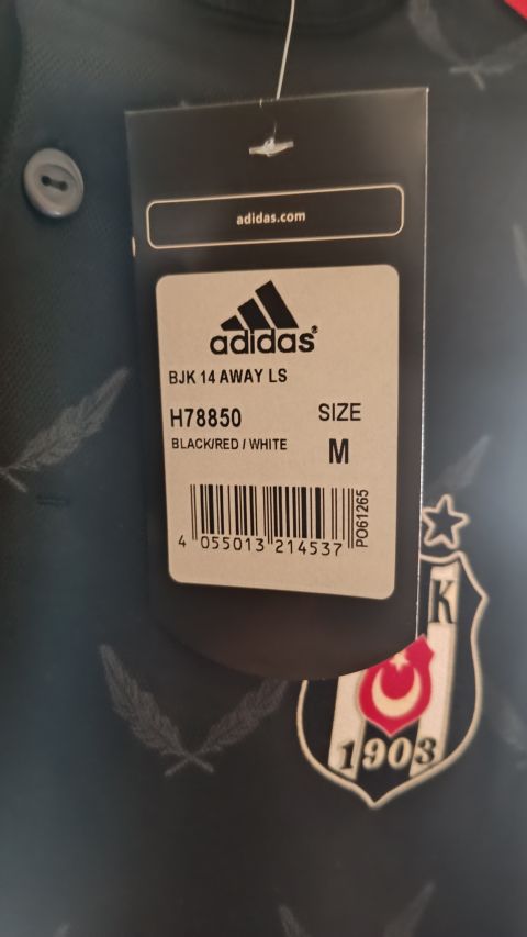 Vintage Beşiktaş Black Long Sleeve Away Jersey 2014/15 from adidas at Besiktas Shop # H78850