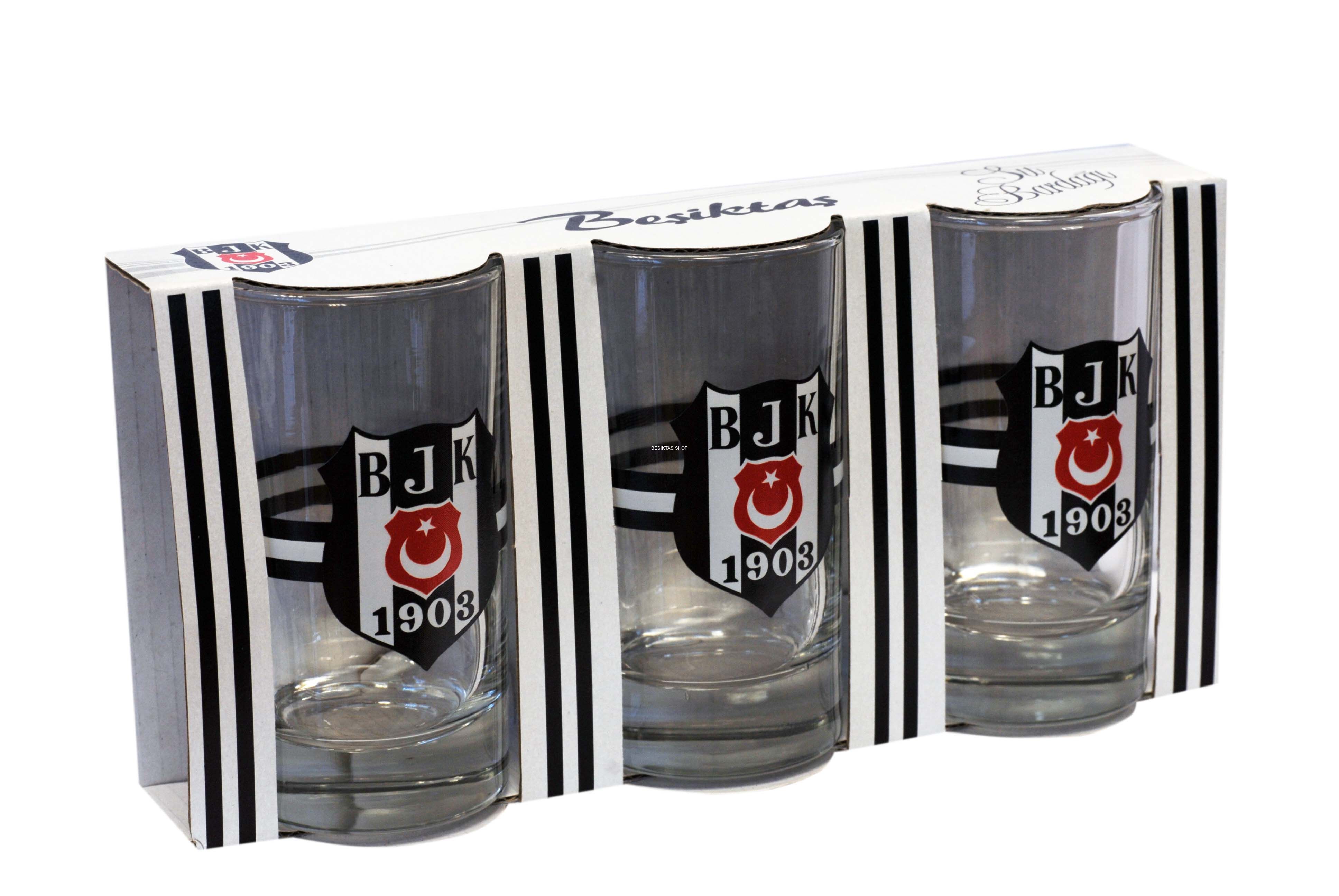 Besiktas Set 3 Logo Water Glass