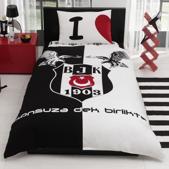 Besiktas Eagle Logo Single Duvet Cover from  at Besiktas Shop # 